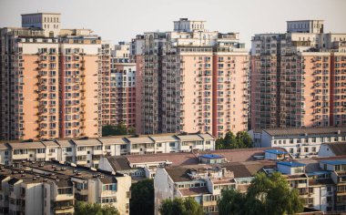 Pekin, Hina - Haziran 01, 2019: Çatıdan Pekin 'in ünlü manzarası.