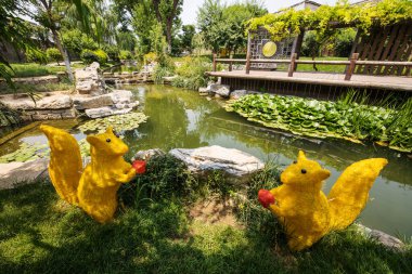 Geleneksel Çin şehri Bahçe Parkı.