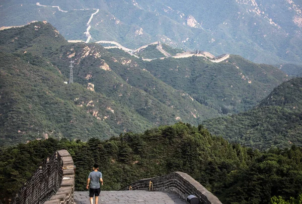 中国の万里の長城からの山の眺め — ストック写真