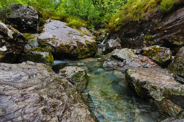 Paysage Pittoresque Une Rivière Montagne Avec Nature Traditionnelle Écosse — Photo