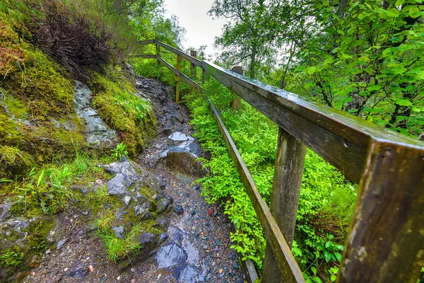 素晴らしいスコットランドの自然と山道の美しい風景 — ストック写真