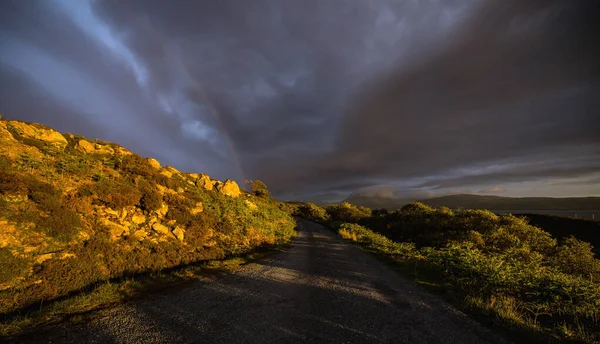 Vackert Naturskönt Landskap Med Fantastisk Skottland Natur Och Bergsled Väg — Stockfoto