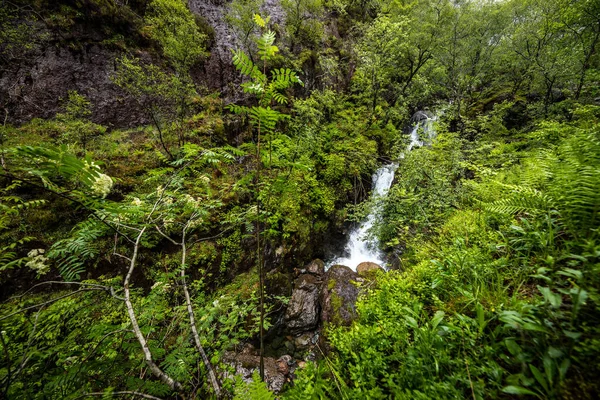 Paisagem Pitoresca Rio Montanha Com Natureza Tradicional Escócia — Fotografia de Stock