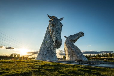 Falkirk, Iskoçya-30 Mayıs: Kelpies: Iskoçya 'nın 100 ft at-Head heykeller. 