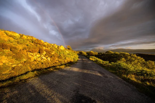 Krásná Malebná Krajina Úžasné Skotsko Přírody Horské Stezky Silnice — Stock fotografie