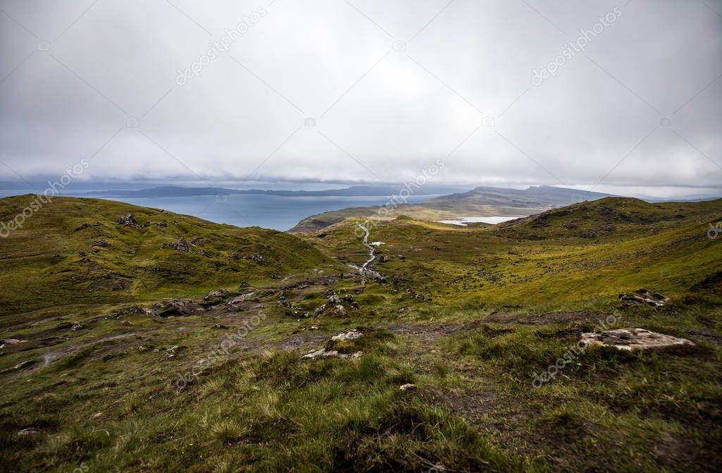 Beautiful scenic landscape of Scotland nature.