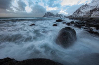 Traditional landscape of Norway nature.