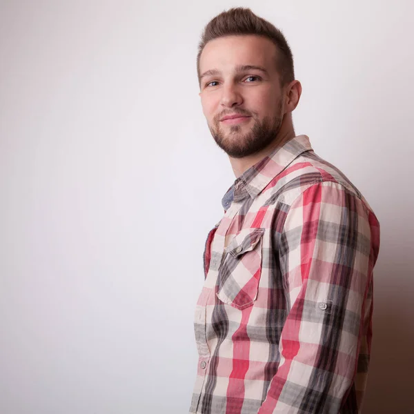 Handsome young elegant man studio portrait. — Stock Photo, Image