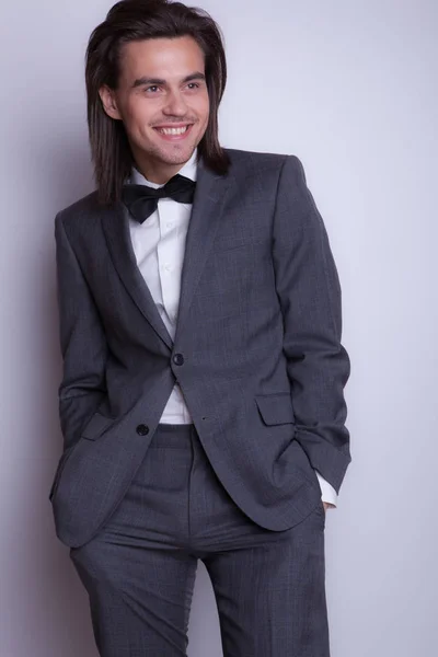 Handsome young elegant man studio portrait. — Stock Photo, Image