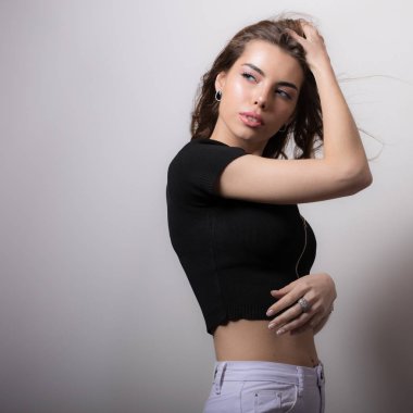 mooi meisje studio portret.