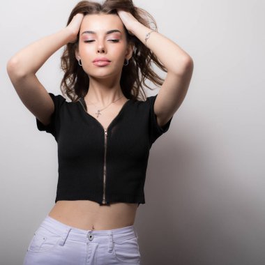 mooi meisje studio portret.
