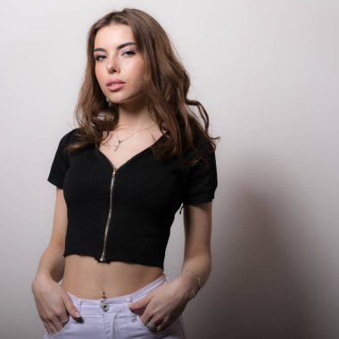 mooi meisje studio portret.