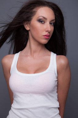 mooi meisje studio portret.