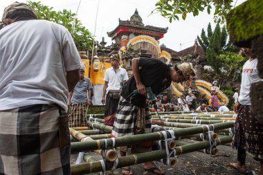 Endonezya, Bali - 20 Ocak 2011: Otantik Endonezya Halkı.