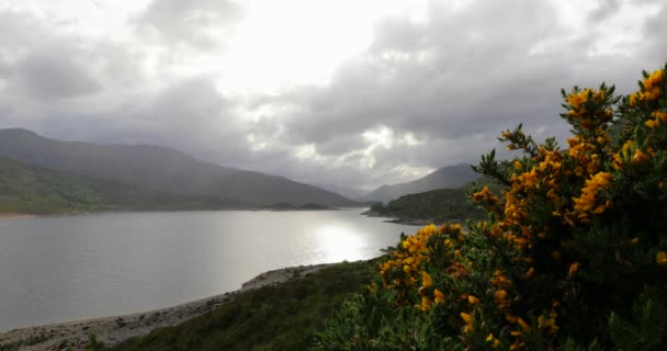 Hermoso paisaje paisajístico de Escocia naturaleza. Filmación 4K . — Vídeo de stock