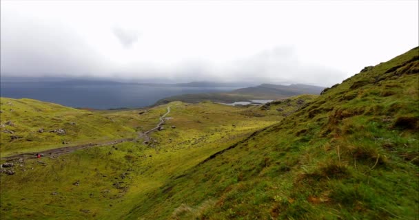 Bellissimo paesaggio panoramico della natura scozzese. Filmati 4K . — Video Stock