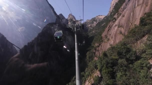 Sarı Dağlar Huangshan, Çin 'in Anhui Eyaleti. Yavaş Hareket Görüntüsü. — Stok video