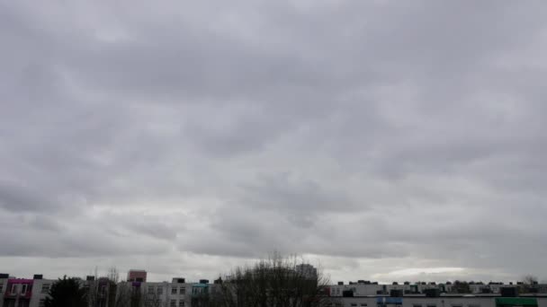 2 en 1 HD El lapso de tiempo de hermosas nubes de día en movimiento . — Vídeo de stock