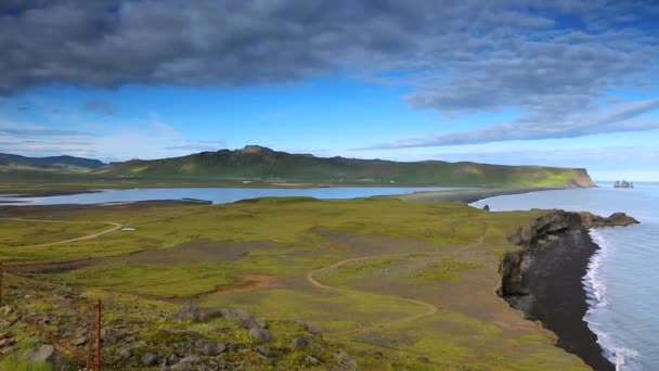 Picturesque landscape of traditional nature of Iceland. HD Footage. — Stock Video