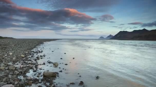 Malerische Landschaft mit traditioneller Natur Islands. Hd Verfilmung. — Stockvideo