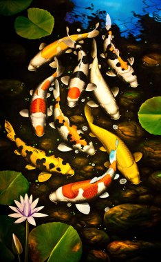 Endonezya, Bali - 20 Ocak 2011: Endonezya Ustalarının Geleneksel Resim Yakın Çekimi.