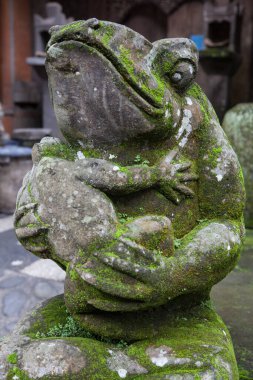 Endonezya, Bali - 20 Ocak 2011: Bali geleneksel dini heykelleri yakın plan.