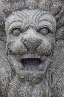 Endonezya, Bali - 20 Ocak 2011: Bali geleneksel dini heykelleri yakın plan.