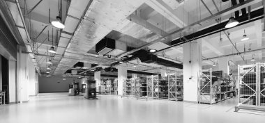 Pekin, Çin - 03 Haziran 2019: Çin'de depo üretiminin modern otomasyonu.