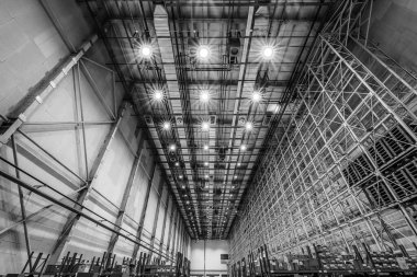 Pekin, Çin - 03 Haziran 2019: Çin'de depo üretiminin modern otomasyonu.