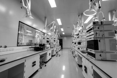 BEIJING, ÇİN - HAZİRAN 03, 2019: Virüsler ve uyuşturucular için Tıbbi Bilimsel Araştırma Labaratuvarı.