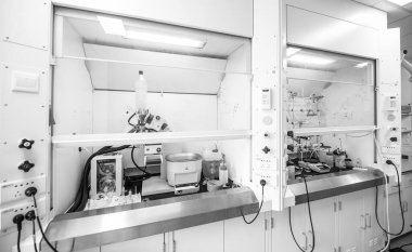 BEIJING, ÇİN - HAZİRAN 03, 2019: Virüsler ve uyuşturucular için Tıbbi Bilimsel Araştırma Labaratuvarı.