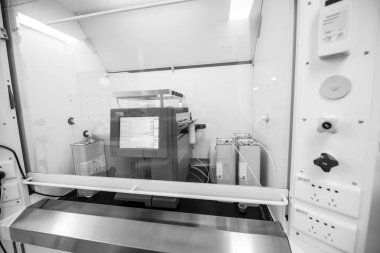 BEIJING, ÇİN - HAZİRAN 03, 2019: Virüsler ve uyuşturucular için Tıbbi Bilimsel Araştırma Labaratuvarı.