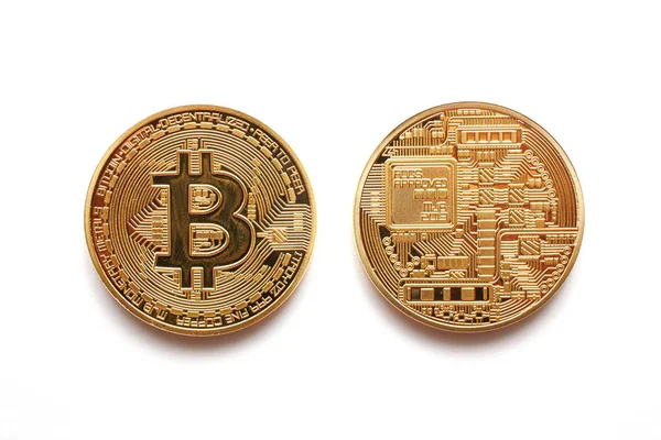 Goldene Bitcoin-Idee — Stockfoto