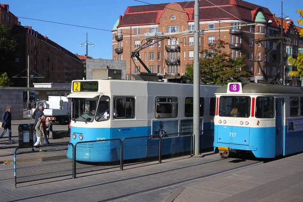 Tramvaje v Göteborgu — Stock fotografie