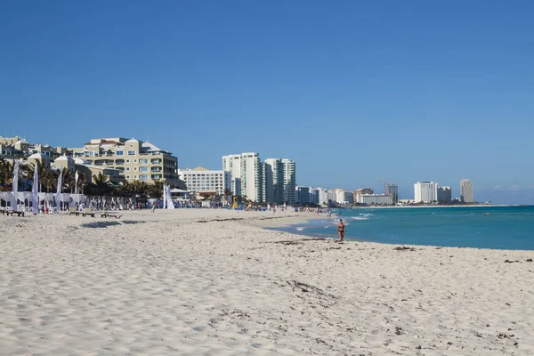 Cancun Hotel område beach — Stockfoto