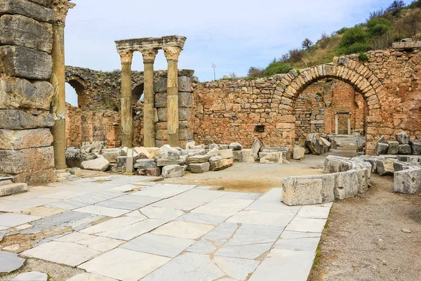 Ruinen in Ephesus, Türkei — Stockfoto