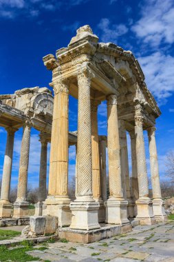 The Tetrapylon, Monumental Gate  in Aphrodisias Turkey clipart