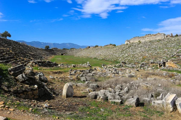 Aphrodisias Stadium ruins  in Aphrodisias Turkey — Stock Photo, Image