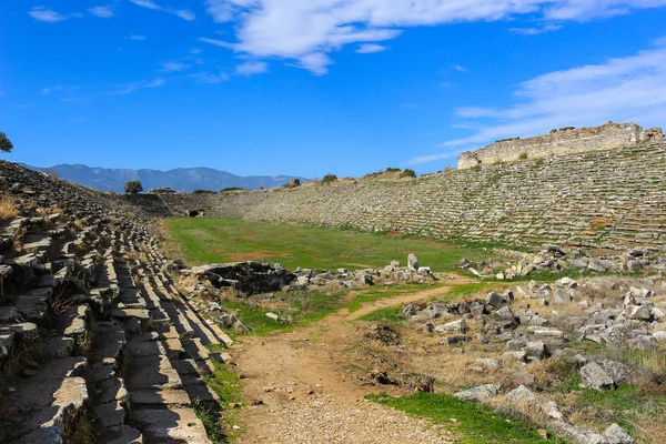 Aphrodisias Stadium ruins  in Aphrodisias Turkey — Stock Photo, Image