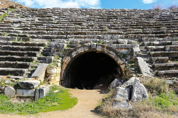 Entrance to Aphrodisias Stadium ruins  in Aphrodisias Turkey — Stock Photo, Image