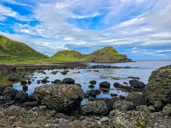 Irlanda do Norte paisagem oceânica, Giants Causeway — Fotografia de Stock