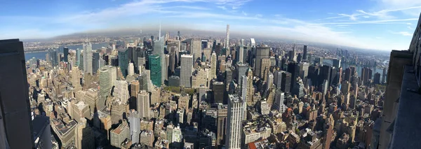 ニューヨーク市、マンハッタン、アメリカのパノラマ鳥瞰図 — ストック写真