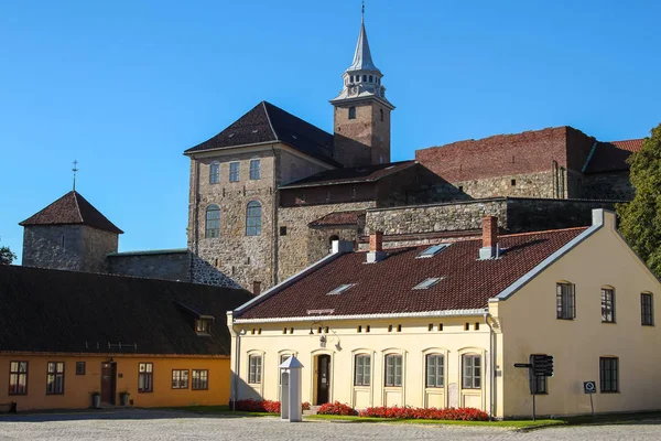 Akershus Fortress veya Akershus Kalesi Ortaçağ Kalesi o w olduğunu — Stok fotoğraf