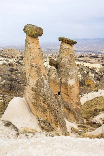 Formations rocheuses en Cappadoce, Anatolie, Turquie — Photo