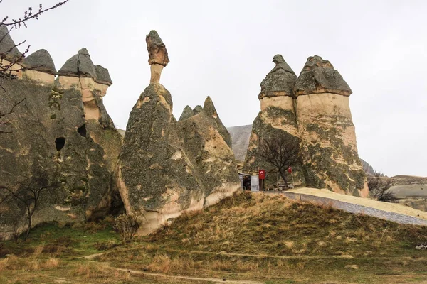 Kaya oluşumları, Cappadocia, Anadolu, Turkey — Stok fotoğraf