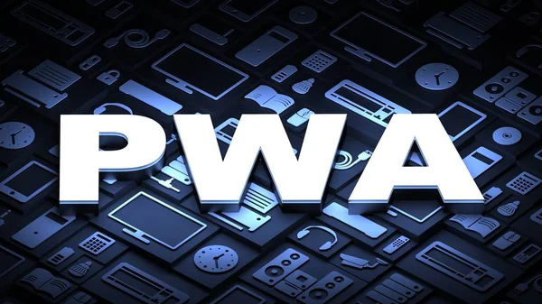 Pwa Acronym Progressive Web Application — 图库照片