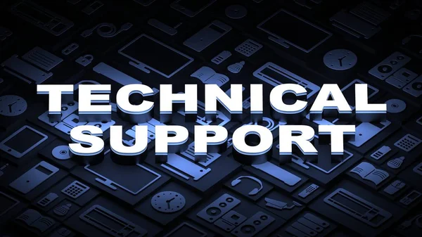 Teknisk Support Koncept Med Piktogram — Stockfoto