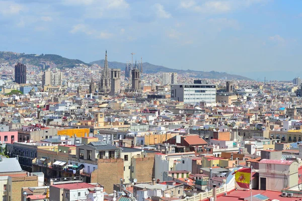 Bovenaanzicht van Barcelona — Stockfoto