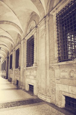 Eski üniversite binası. Bologna. İtalya