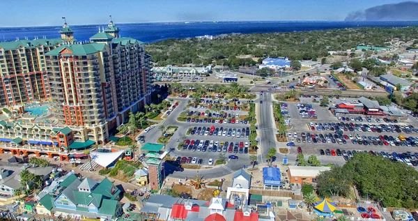 Destin Harbor, luchtfoto van gebouwen — Stockfoto